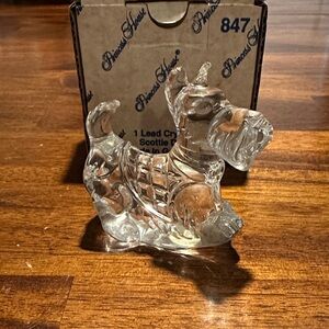 Princess House Lead Crystal Rocking Scottie Dog Figurine
